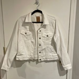 Gap white denim jacket